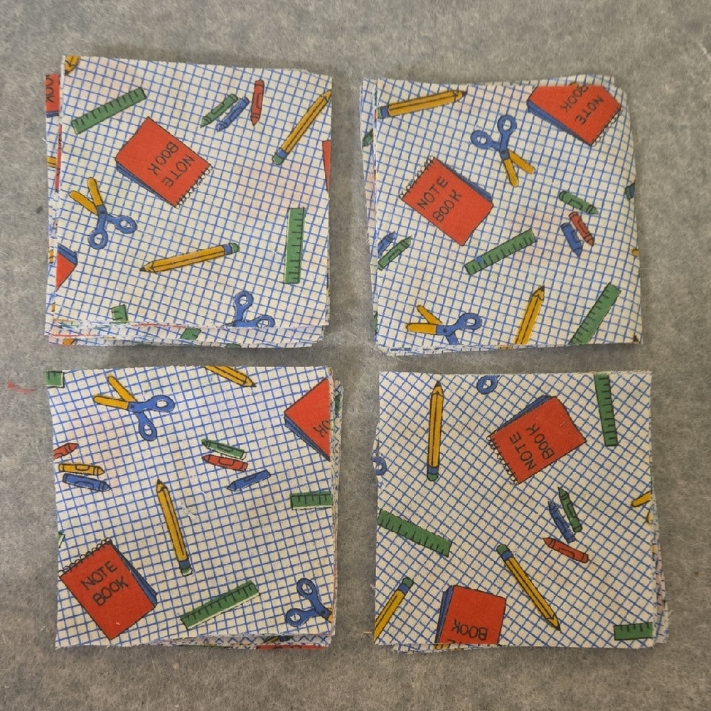 Vintage Quilt Squares- 3.5in